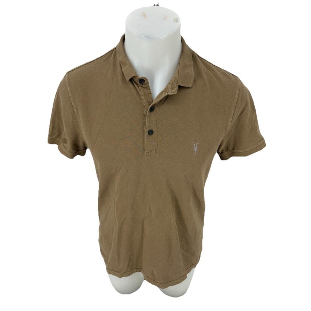 All Saints Reform Polo T- Shirt Men Medium Short Sleeve Collared 12-2